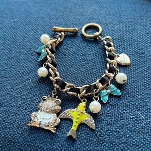 Juicy Couture gold bangle charm bracelet.